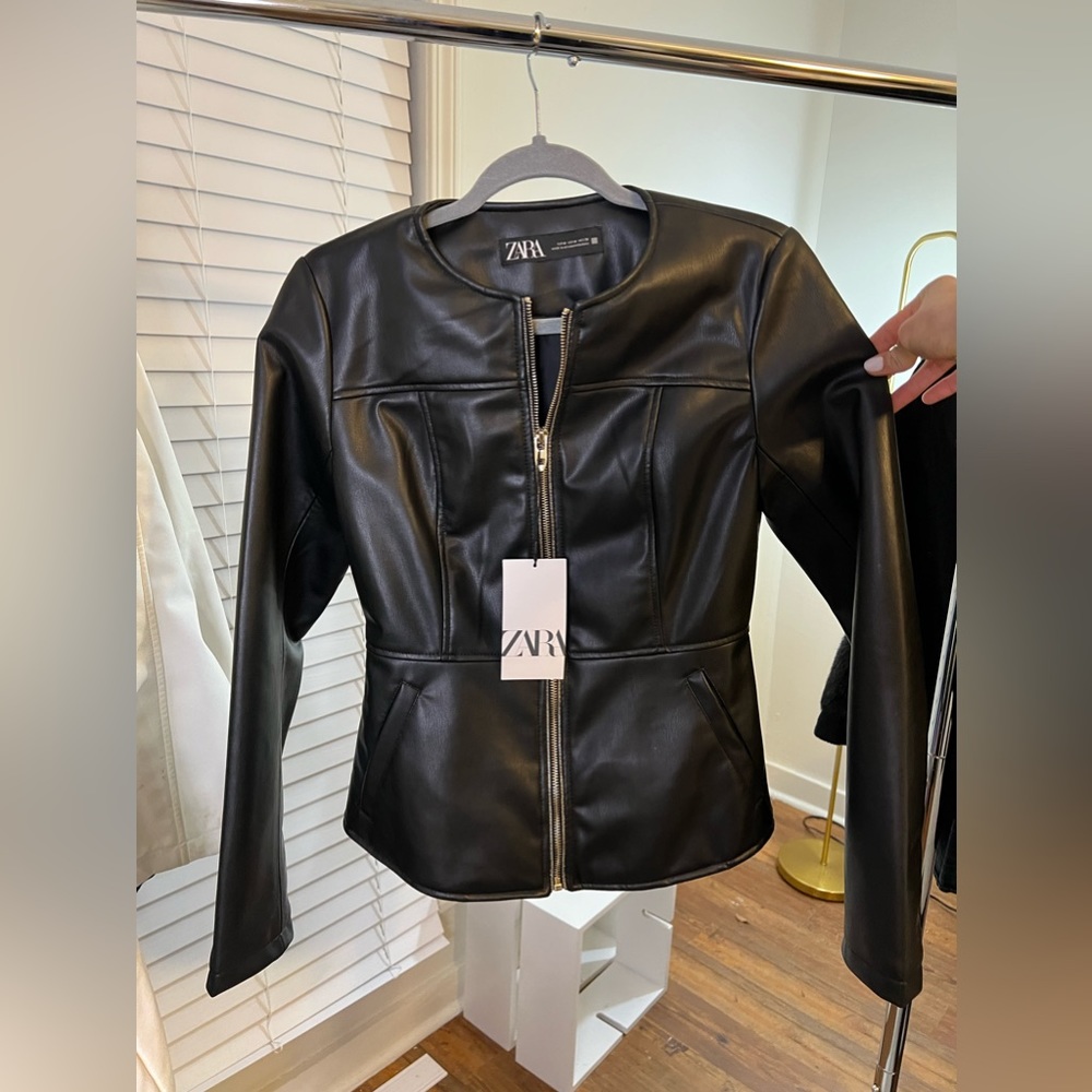 BRAND NEW ZARA LEATHER JACKET!!!